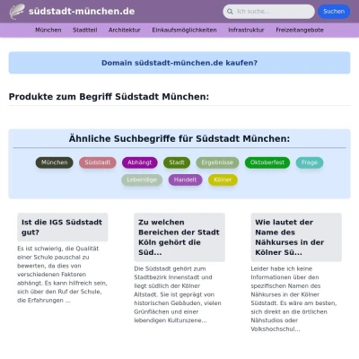Screenshot südstadt-münchen.de