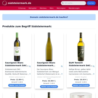 Screenshot südsteiermark.de