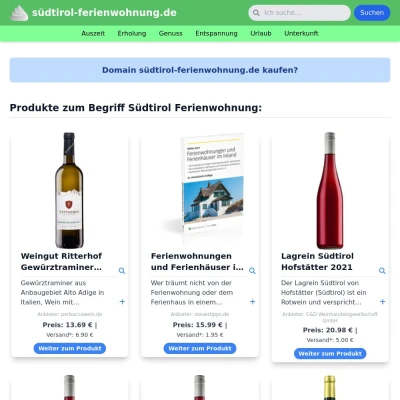 Screenshot südtirol-ferienwohnung.de