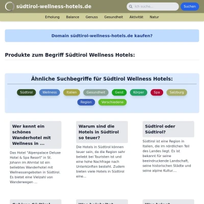 Screenshot südtirol-wellness-hotels.de