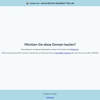 Screenshot secondhand-düsseldorf.de