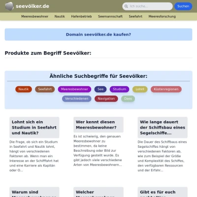 Screenshot seevölker.de