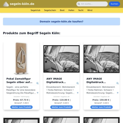 Screenshot segeln-köln.de