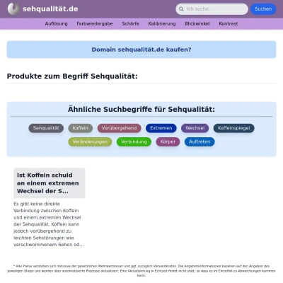 Screenshot sehqualität.de