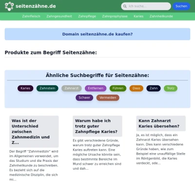 Screenshot seitenzähne.de