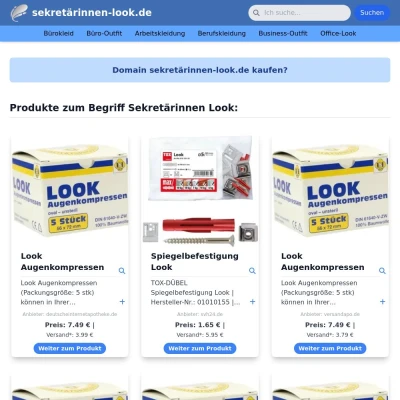 Screenshot sekretärinnen-look.de