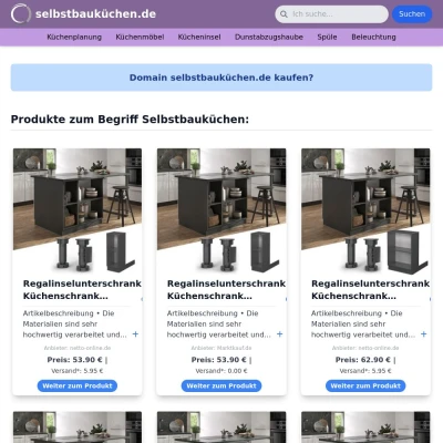 Screenshot selbstbauküchen.de