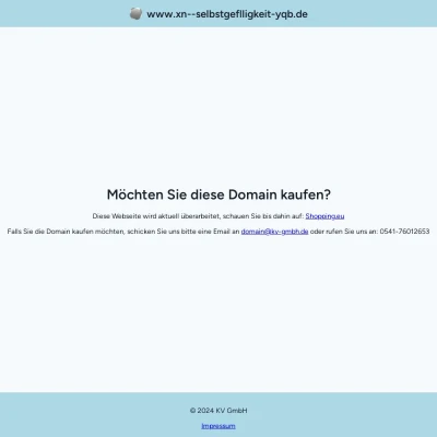 Screenshot selbstgefälligkeit.de