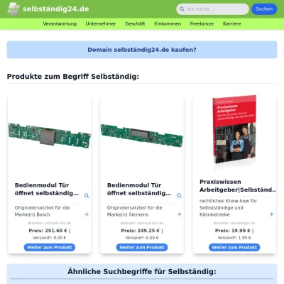 Screenshot selbständig24.de