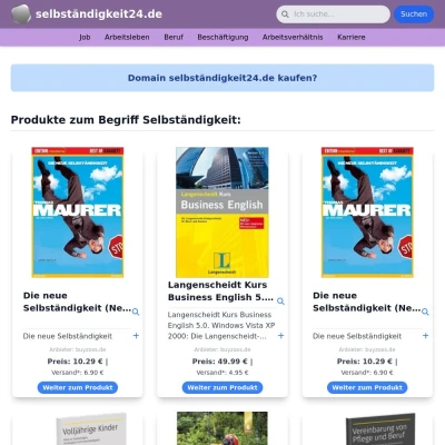 Screenshot selbständigkeit24.de