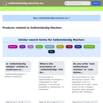 Screenshot selbstständig-machen.eu