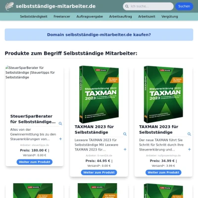 Screenshot selbstständige-mitarbeiter.de