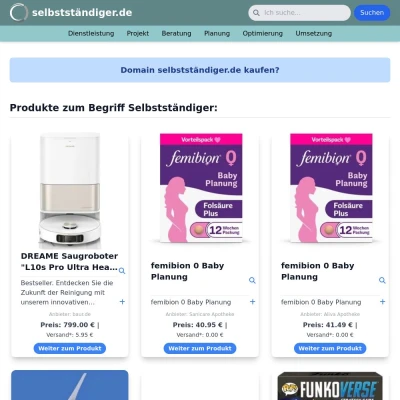 Screenshot selbstständiger.de
