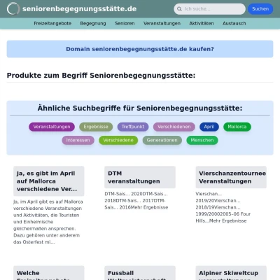 Screenshot seniorenbegegnungsstätte.de