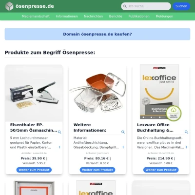 Screenshot ösenpresse.de