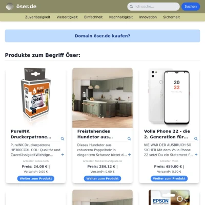 Screenshot öser.de