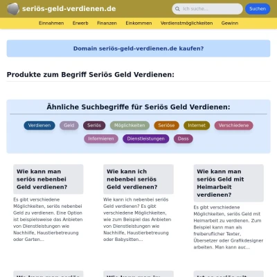 Screenshot seriös-geld-verdienen.de