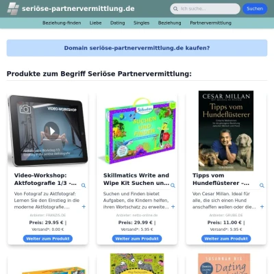 Screenshot seriöse-partnervermittlung.de