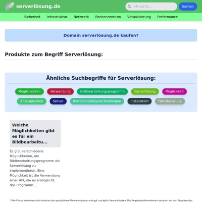 Screenshot serverlösung.de