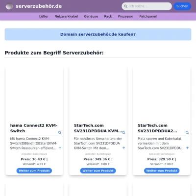 Screenshot serverzubehör.de