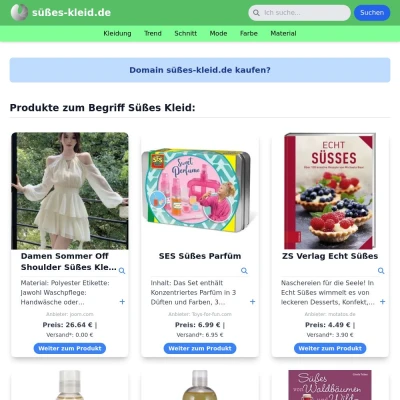 Screenshot süßes-kleid.de