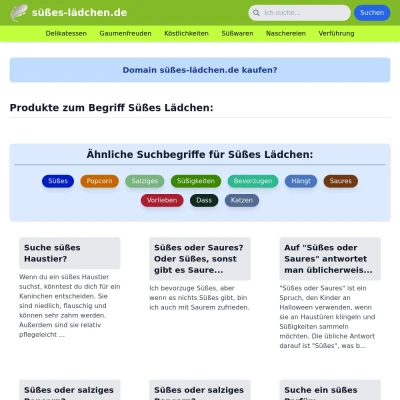 Screenshot süßes-lädchen.de