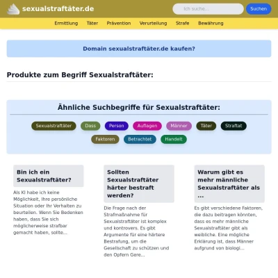 Screenshot sexualstraftäter.de