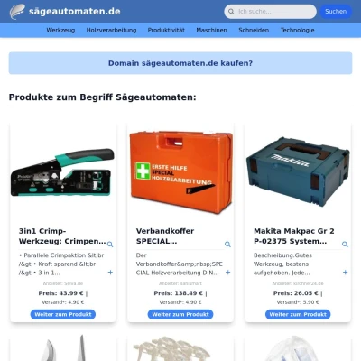 Screenshot sägeautomaten.de