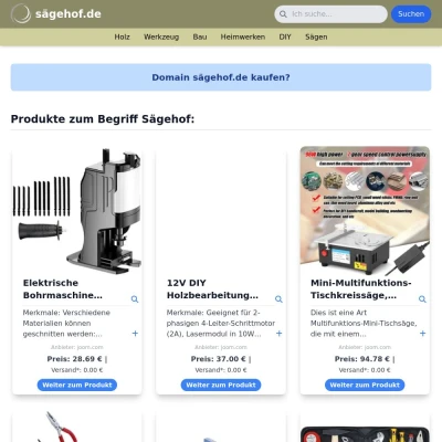 Screenshot sägehof.de