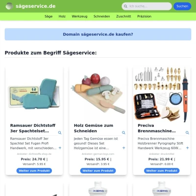 Screenshot sägeservice.de