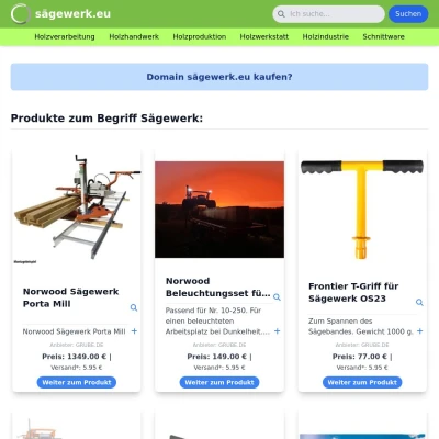 Screenshot sägewerk.eu