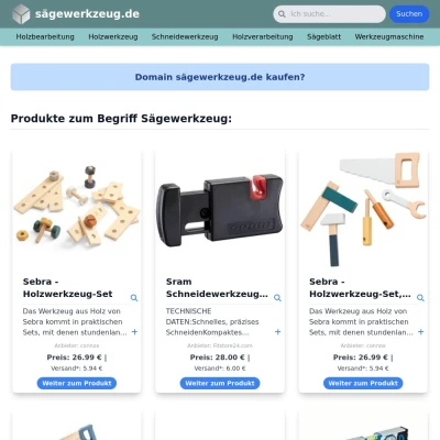 Screenshot sägewerkzeug.de