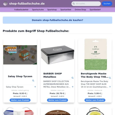 Screenshot shop-fußballschuhe.de