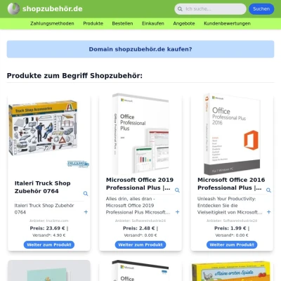 Screenshot shopzubehör.de