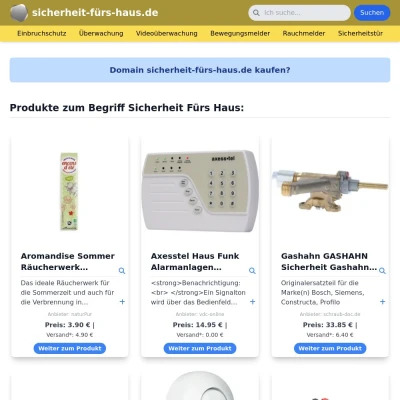 Screenshot sicherheit-fürs-haus.de