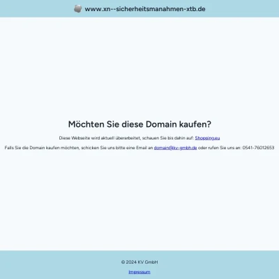 Screenshot sicherheitsmaßnahmen.de