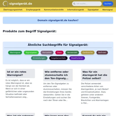 Screenshot signalgerät.de