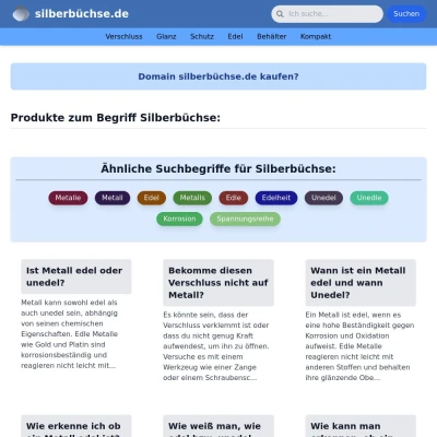 Screenshot silberbüchse.de