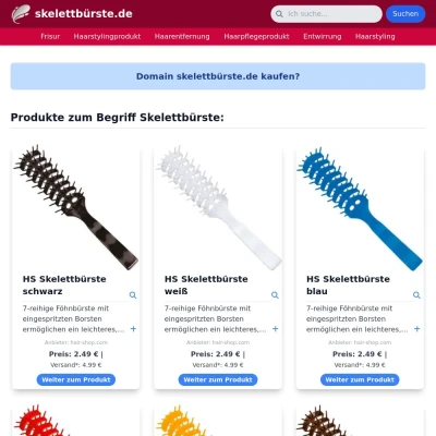 Screenshot skelettbürste.de