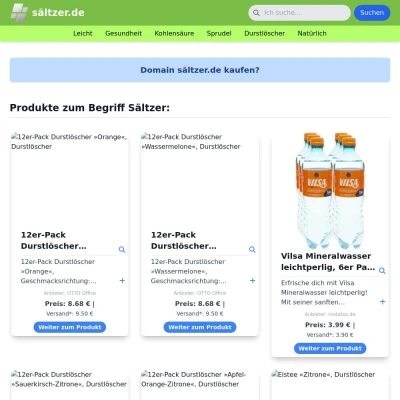 Screenshot sältzer.de