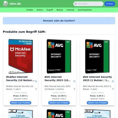 Screenshot säm.de