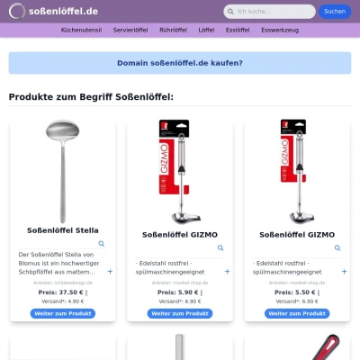Screenshot soßenlöffel.de