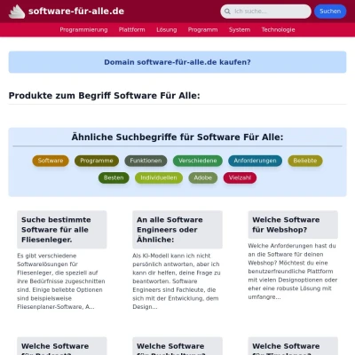 Screenshot software-für-alle.de