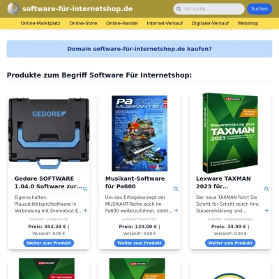 Screenshot software-für-internetshop.de