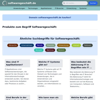 Screenshot softwaregeschäft.de