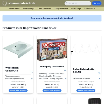 Screenshot solar-osnabrück.de