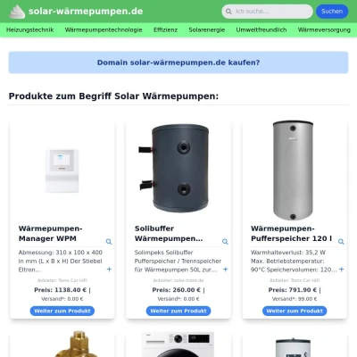 Screenshot solar-wärmepumpen.de