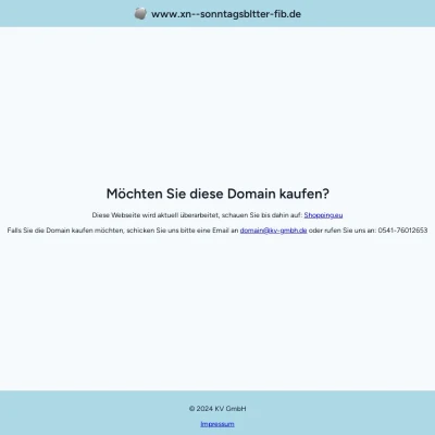 Screenshot sonntagsblätter.de