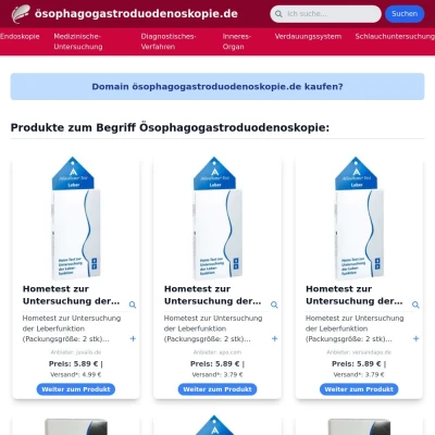 Screenshot ösophagogastroduodenoskopie.de