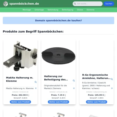 Screenshot spannböckchen.de